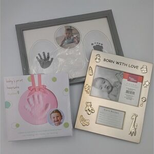 New Baby Bundle Baby Print Keepsake Kit Photo Frame Birth Record Memory Nursery